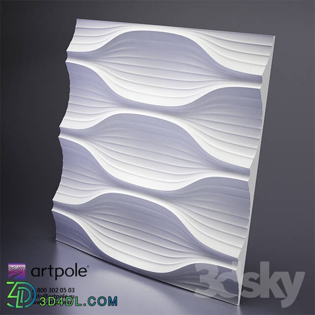 3D panel - Plaster 3D panel BLADE by Artpole
