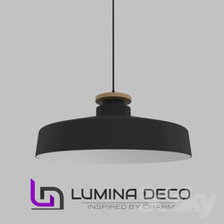 Ceiling light - _OM_ Pendant lamp Lumina Deco Ludor black LDP 7974 _BK_ 