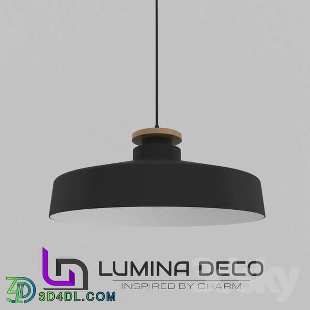 Ceiling light - _OM_ Pendant lamp Lumina Deco Ludor black LDP 7974 _BK_