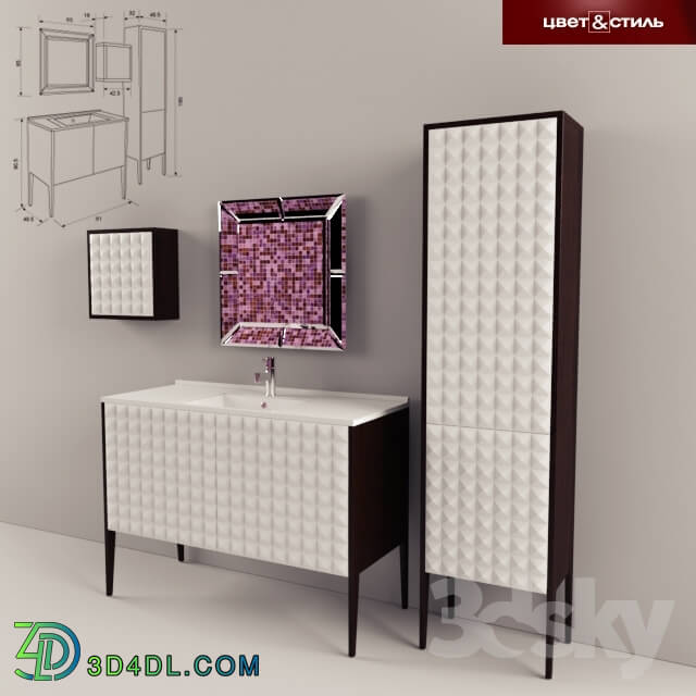 Bathroom furniture - KVADRO 80 standing