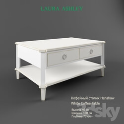 Table - Henshaw White Coffee Table by Laura Ashley 