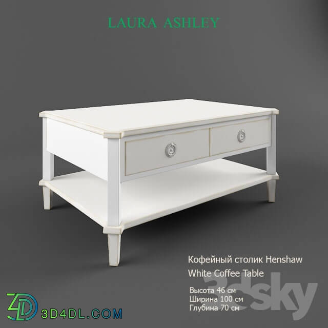 Table - Henshaw White Coffee Table by Laura Ashley