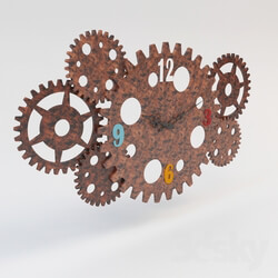 Other decorative objects - Wall clock _Gear _Gear Wheel_ 