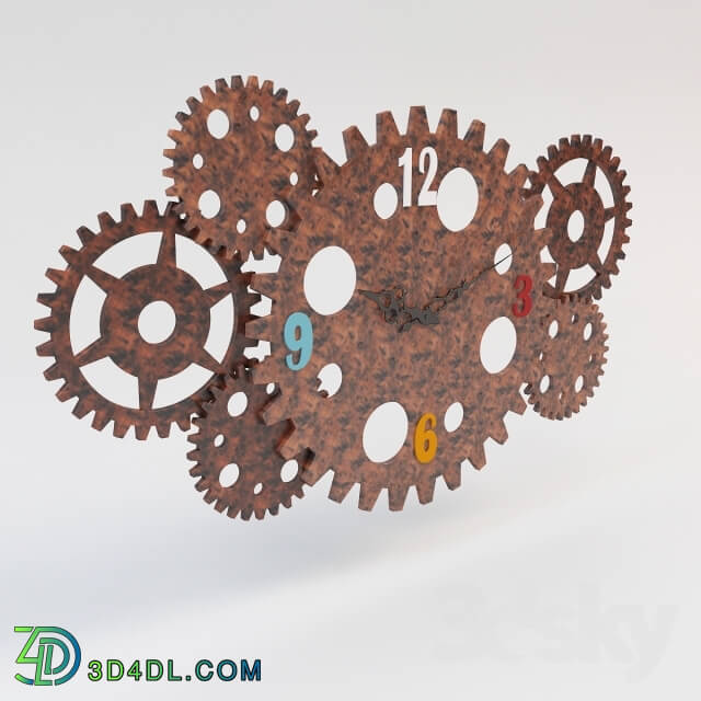 Other decorative objects - Wall clock _Gear _Gear Wheel_