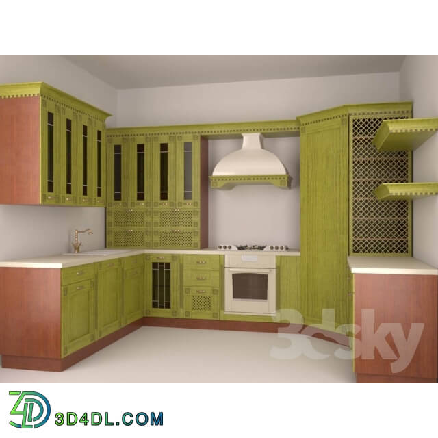 Kitchen - Kitchen Maria Floreale verde