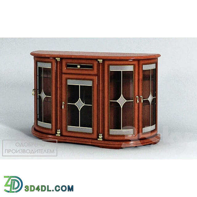 Wardrobe _ Display cabinets - Cupboard for dishware oval 5-door _D_okonda_