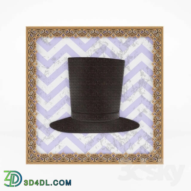 Frame - Retro hat decoration painting