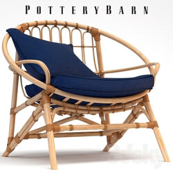 Arm chair - Armchair Pottery Barn Luling Rattan Chair 