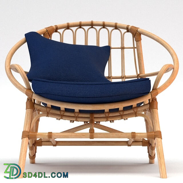 Arm chair - Armchair Pottery Barn Luling Rattan Chair