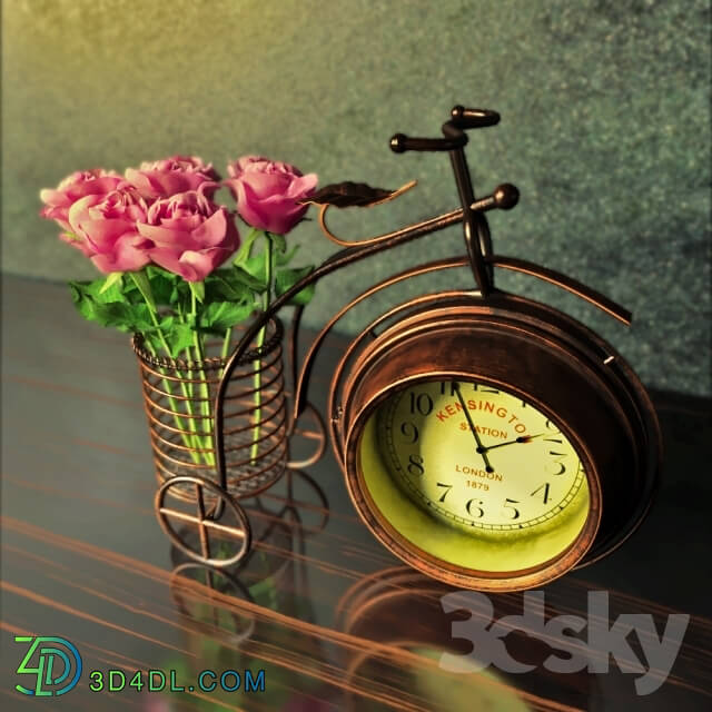 Other decorative objects - Table clock bike