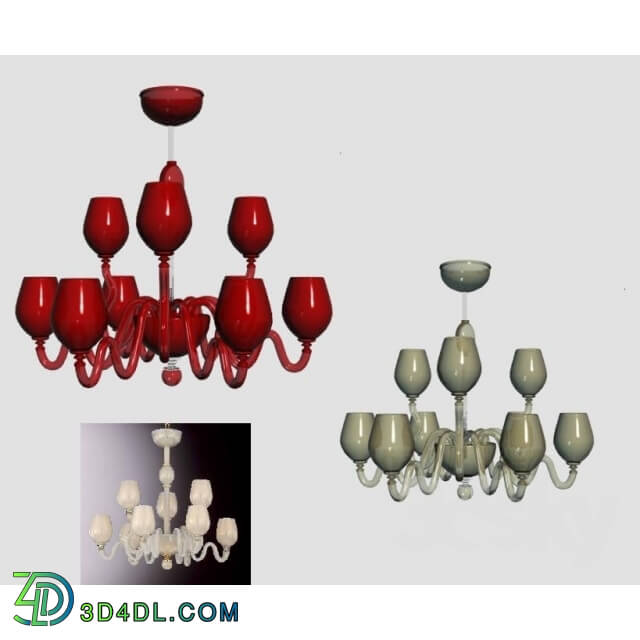 Ceiling light - A chandelier OR Illuminazione 502 series of Murano glass