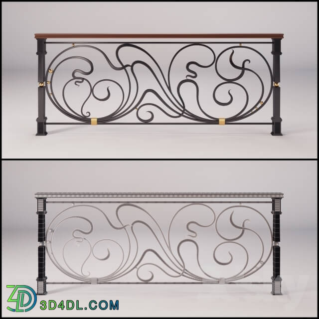 Staircase - forged railings