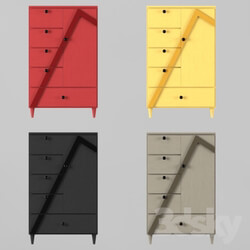 Wardrobe _ Display cabinets - wardrobe_ Vertex 1-door and 5-drawer Armoire 