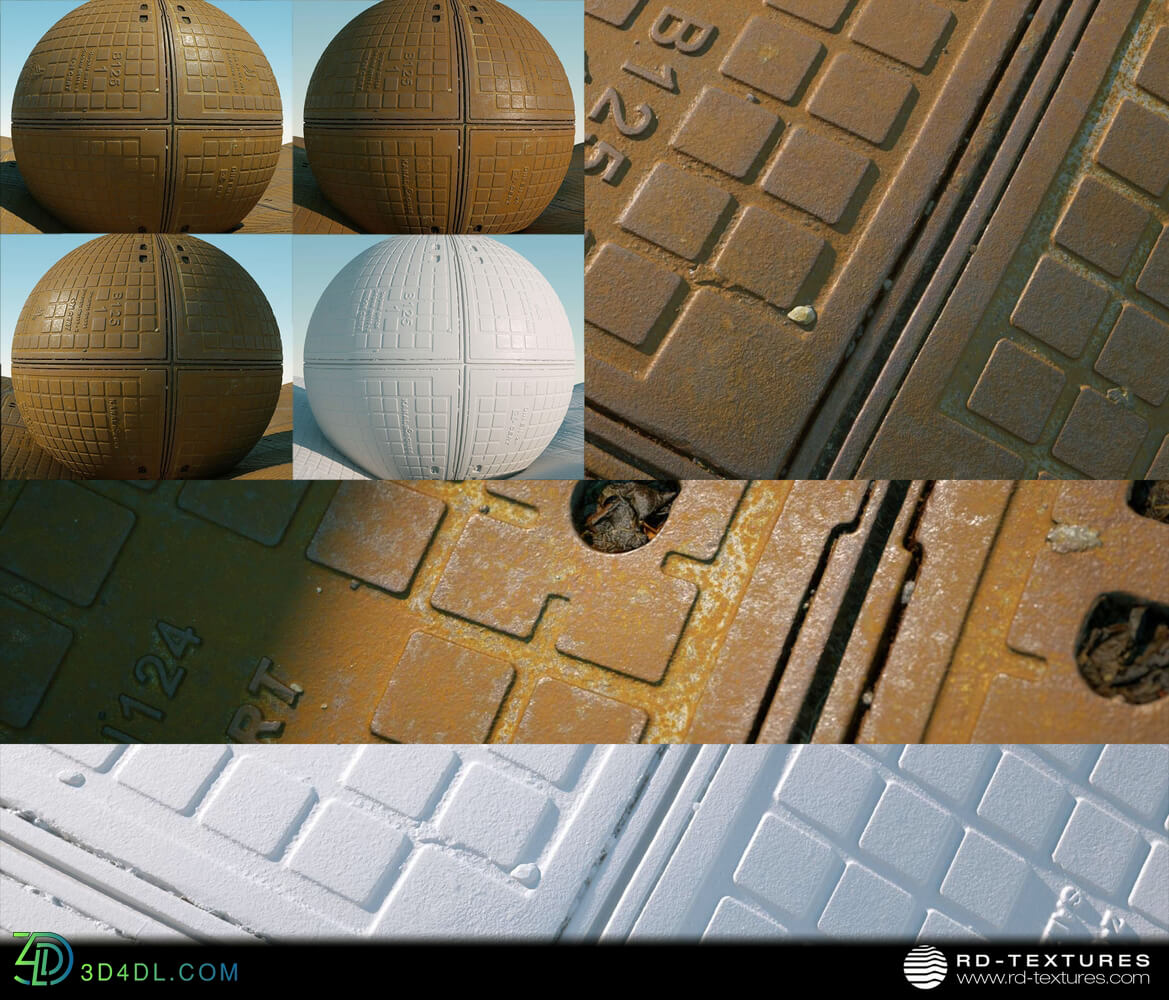 RD textures Manhole Cover 01