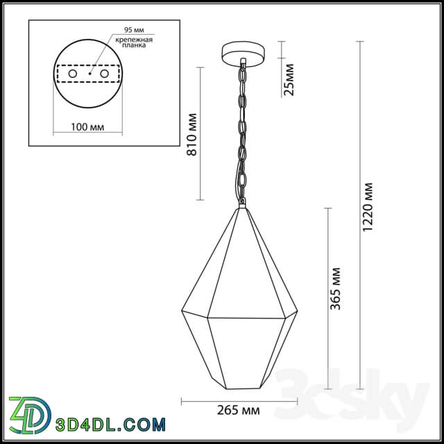 Ceiling light - Chandelier ODEON LIGHT 4055_1 FABIO