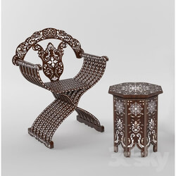 Table _ Chair - chair and coffee table_ oriental_ oriental 