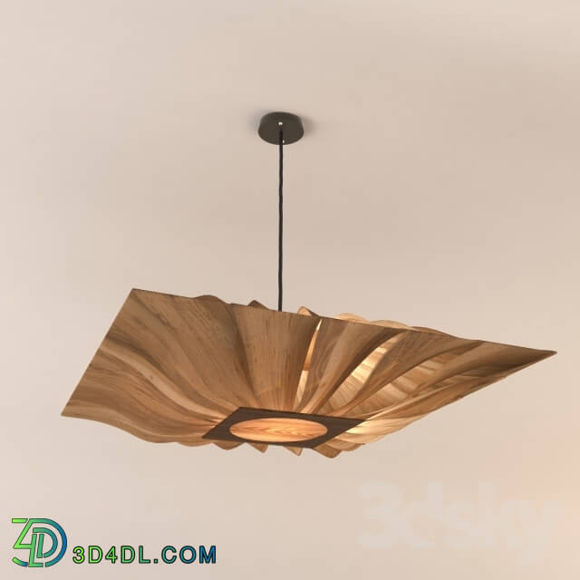 Ceiling light - Chandelier derevyannaya2