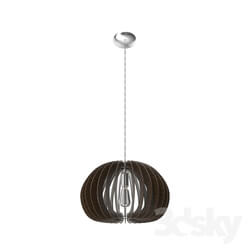 Ceiling light - 94638 Suspension COSSANO_ 1х60W _Е27__ Ø450_ steel _ wood_ dark brown 