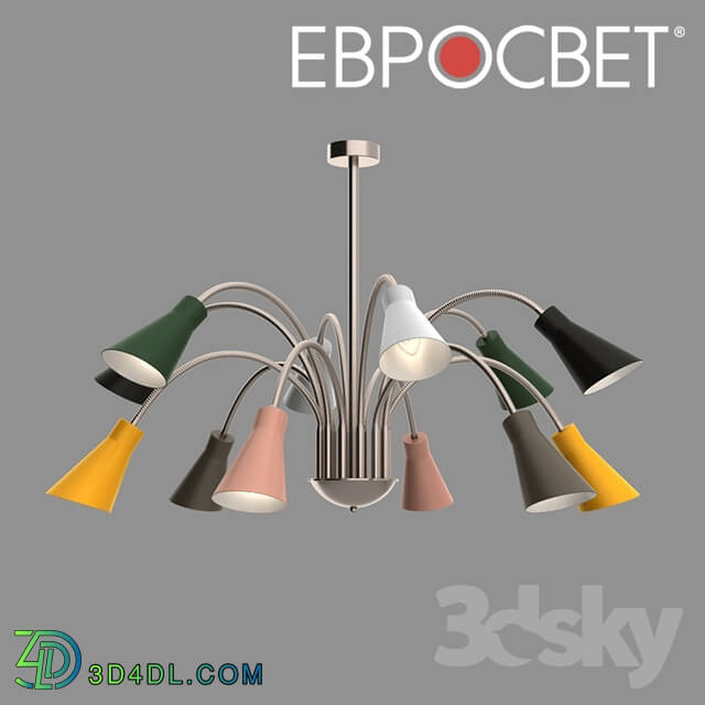 Ceiling light - OM Suspended loft-style chandelier Eurosvet 70080_12 Pronto