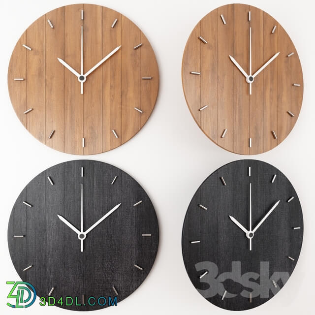 Watches _ Clocks - OVAL minimalist wall clock