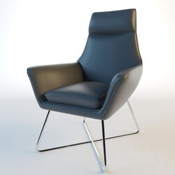 Arm chair - Divani Casa Rossmoor - Modern Leather Lounge Chair 
