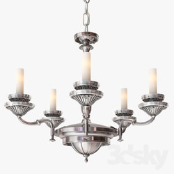 Ceiling light - Remains Lighting Silverplate Chandelier 