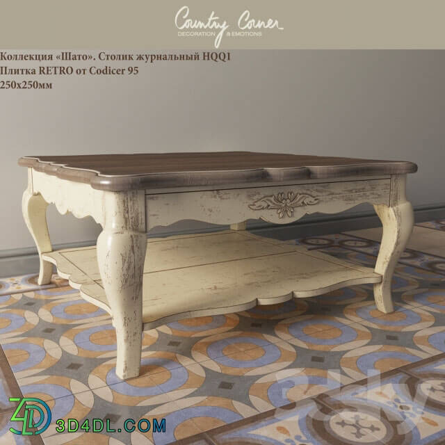 Table - Coffee table HQQ1 and tile RETRO by Codicer 95