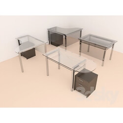 Office furniture - glass office tables 