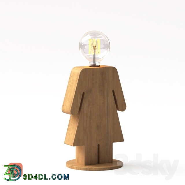 Table lamp - Table Lamp _ WOODEN GIRL