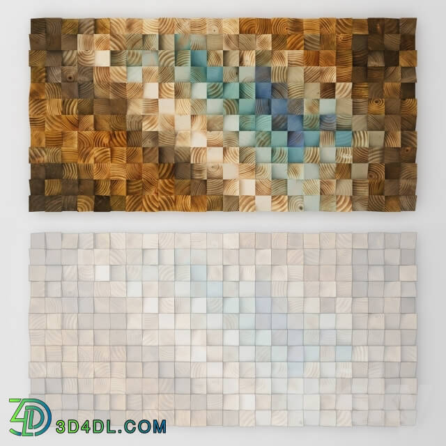 Other decorative objects - Wood wall mosaic - Art Glamour