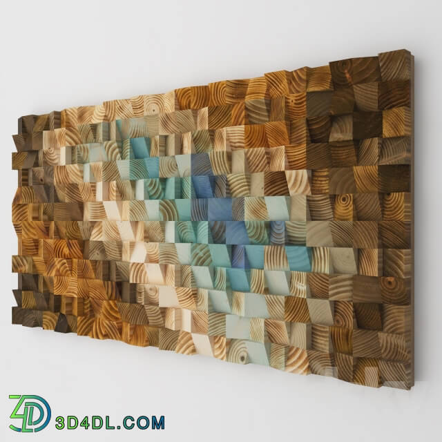 Other decorative objects - Wood wall mosaic - Art Glamour