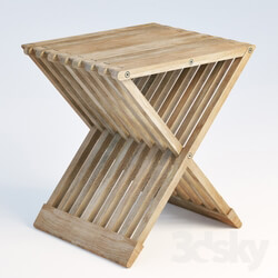 Chair - Teak Folding Stool 