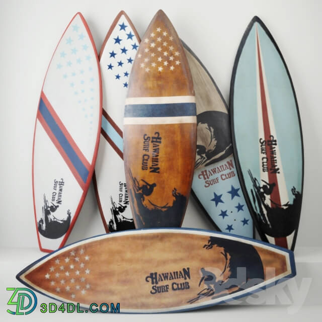 Other decorative objects - Vintage Wooden Surfboards _ Jeffan