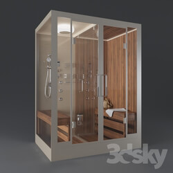 Shower - Cabin with Finnish sauna FRANK F907R right-side 