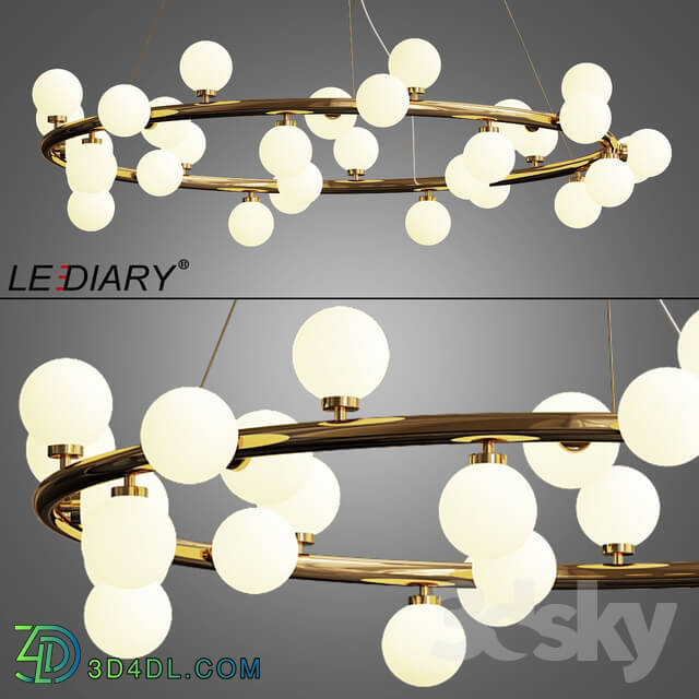 Ceiling light - LEDIARY DNA LED Chandelier Lights Modern Pendant Lamp Ball