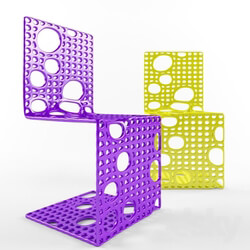 Chair - Chair of the perforated mesh different diamerta 