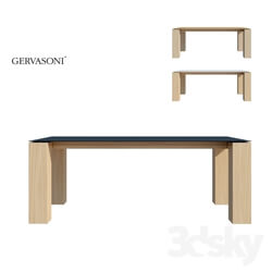 Table - Gervasoni Wood Metal Table 