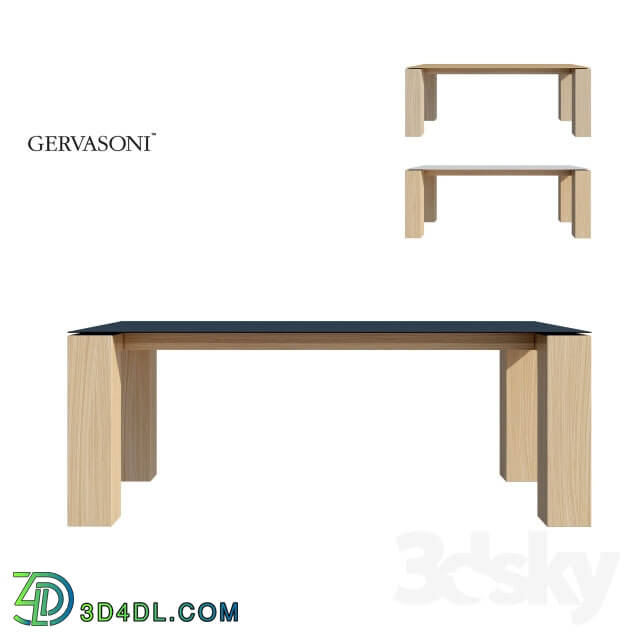 Table - Gervasoni Wood Metal Table