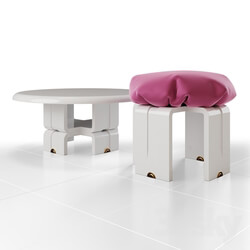 Table _ Chair - Coffee table and pouf Flamingo 