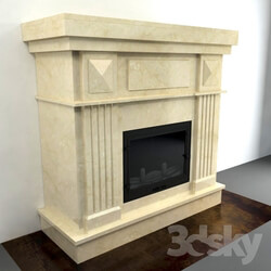 Fireplace - Fireplace with a metal firebox 