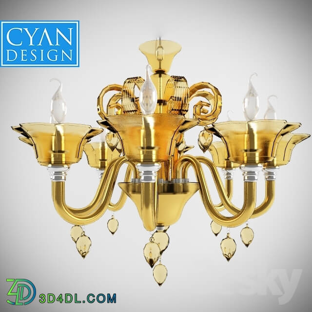 Ceiling light - Cyan Design Treviso Amber