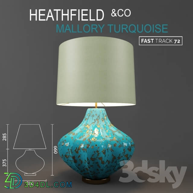 Table lamp - Table lamp HEATHFIELD _amp_ Co Mallory Turquoise