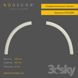 Decorative plaster - Connecting element RODECOR Baroque 09102BR 