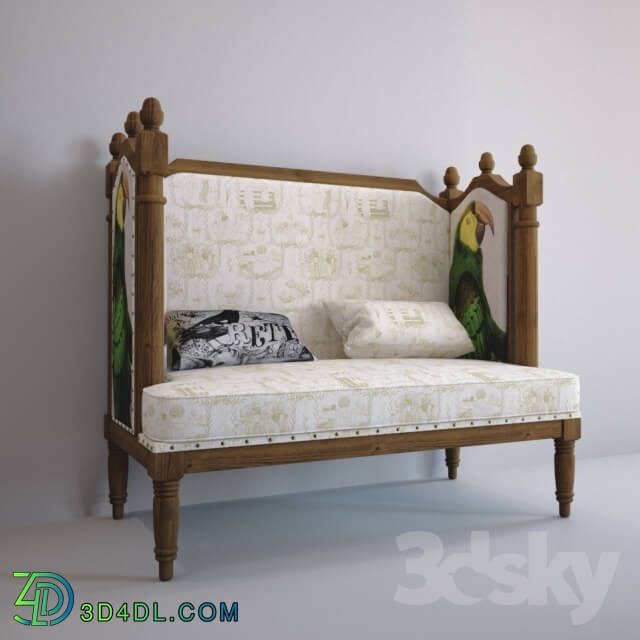 Sofa - Armchair with parrots