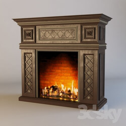 Fireplace - Classic wood for the fireplace portal 