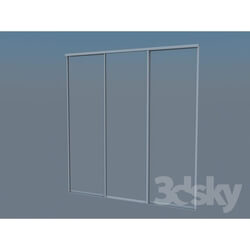 Wardrobe _ Display cabinets - -door coupe with a profile and guides 