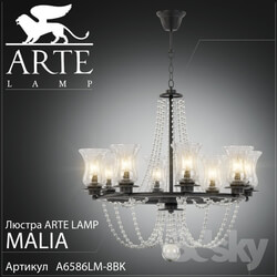 Ceiling light - Chandelier Arte Lamp Malia A6586LM-8BK 