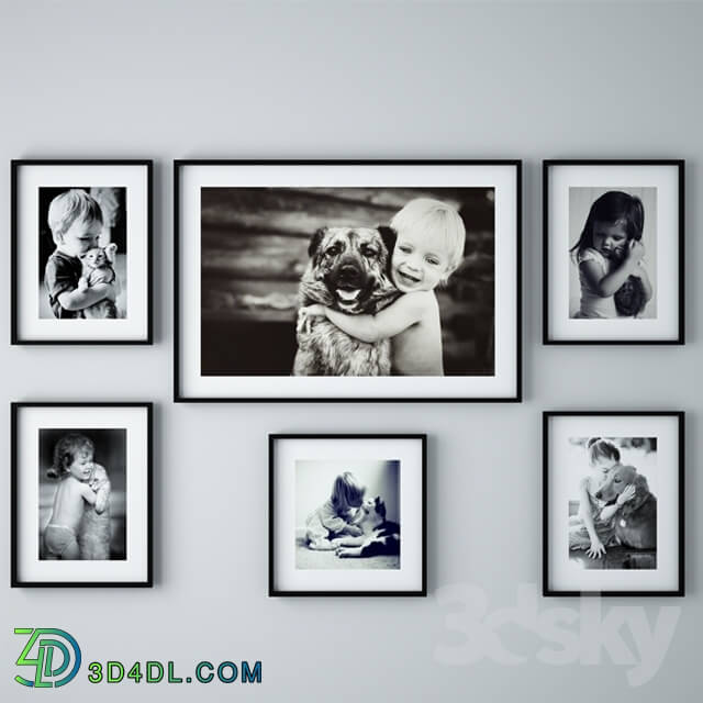 Frame - Collection of pictures with children