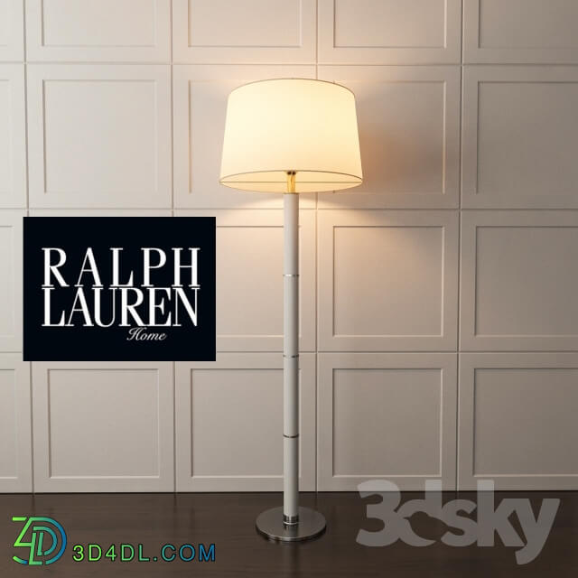 Floor lamp - Floor lamp Ralph Lauren mod_ UPPER FIFTH FLOOR LAMP - IVORY CROC _amp_ POLISHED NICKEL