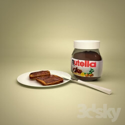 Food and drinks - Nutella with toast 
